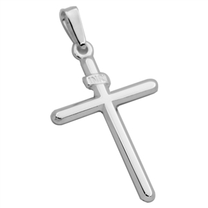 CRP16 - Silver High Polished Cross Pendant