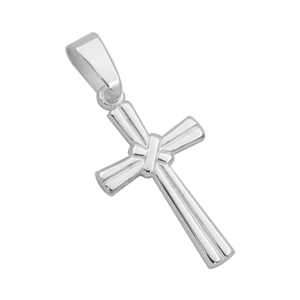 CRP20 - Silver High Polished Cross Pendant