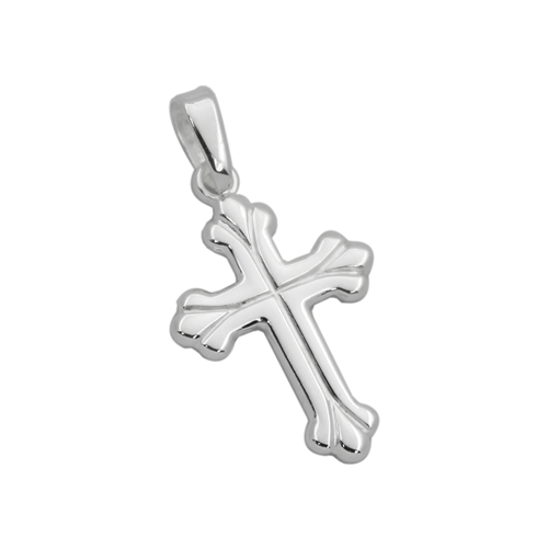 CRP25 - Silver High Polished Cross Pendant