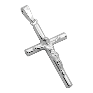 CRP26 - Silver High Polished Cross Pendant