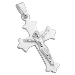 CRP27 - Silver High Polished Cross Pendant