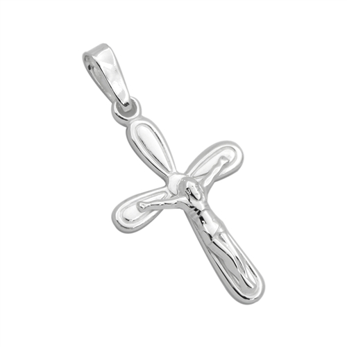 CRP28 - Silver High Polished Cross Pendant