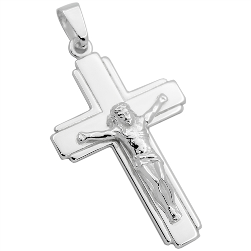 CRP30 - Silver High Polished Cross Pendant