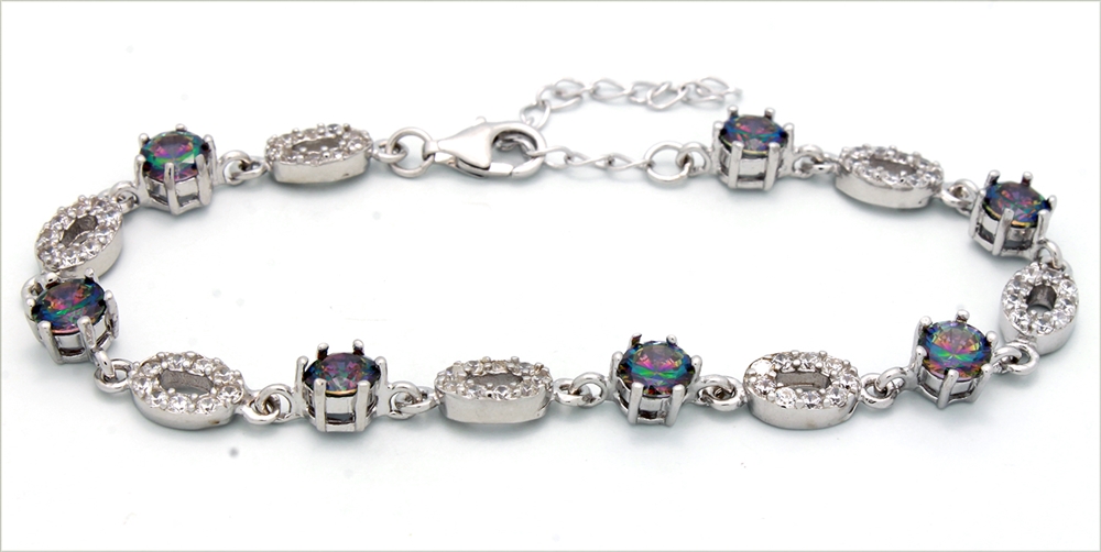 CZBR015 - Sterling Silver CZ Bracelet
