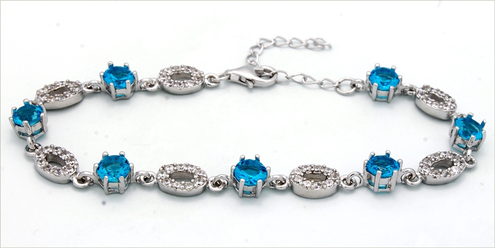 CZBR016 - Sterling Silver CZ Bracelet