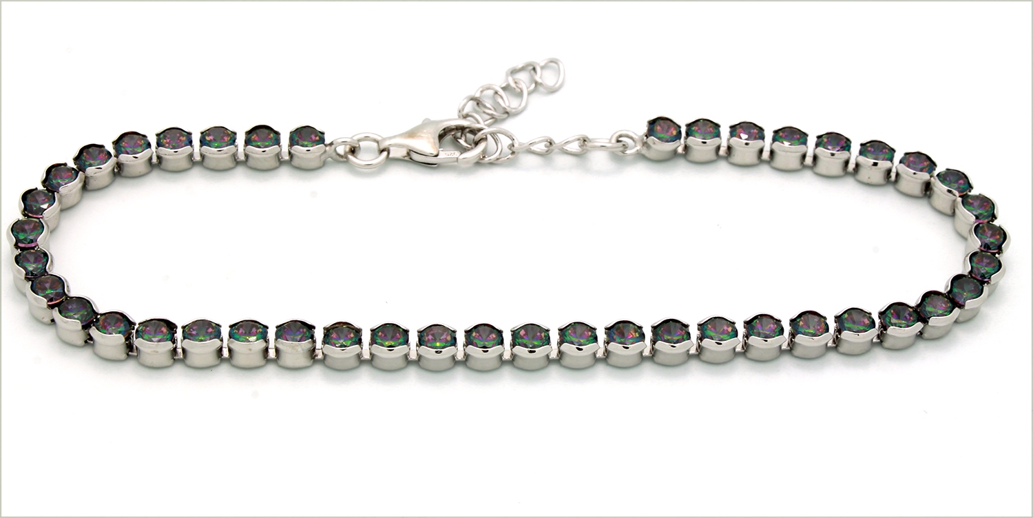 CZBR024 - Sterling Silver CZ Bracelet