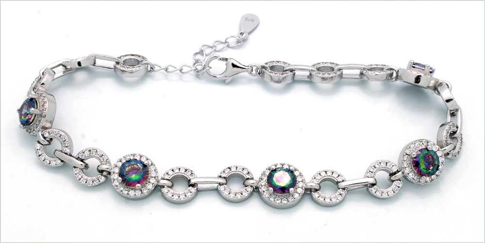 CZBR026 - Sterling Silver CZ Bracelet