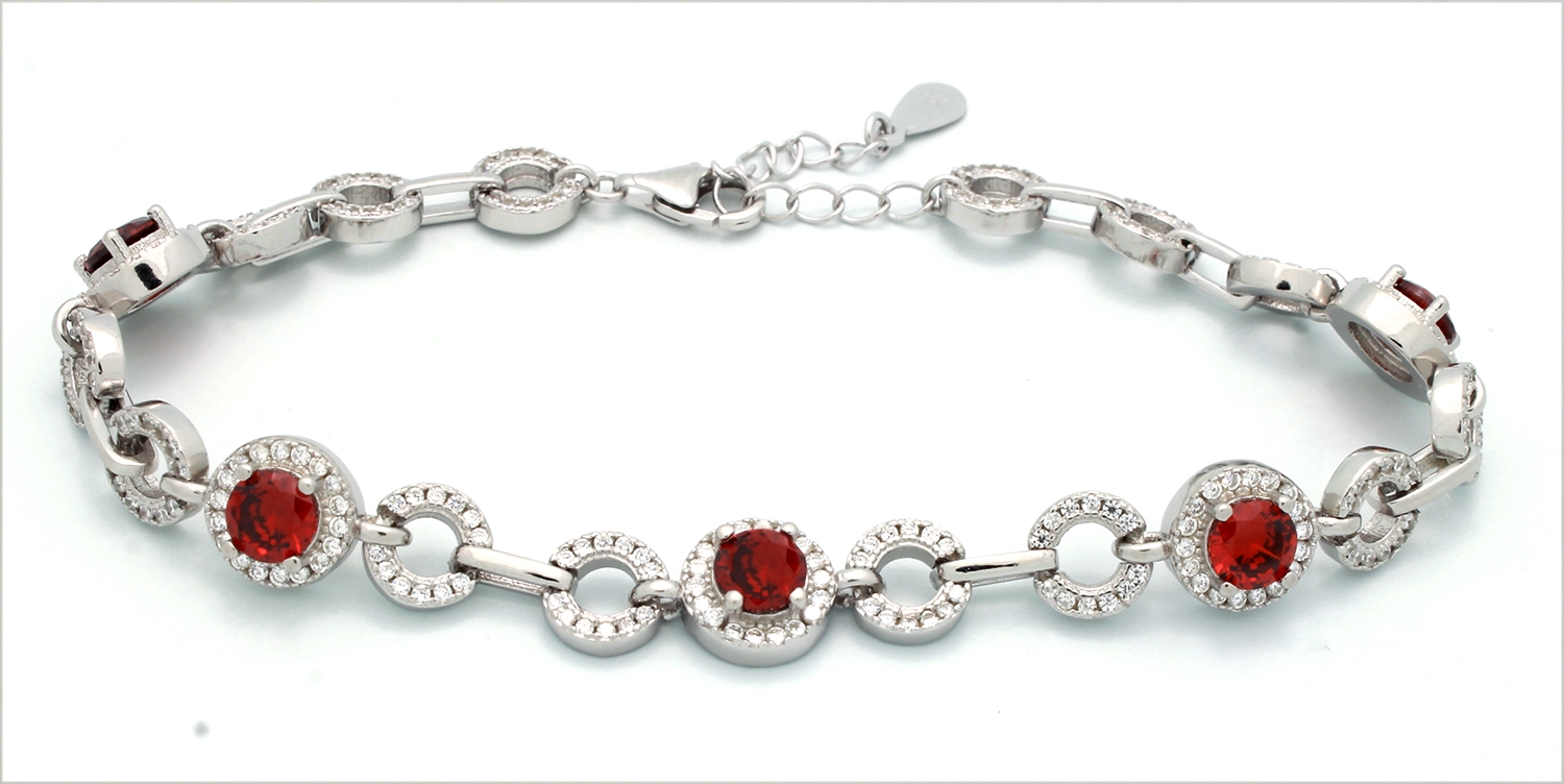 CZBR027 - Sterling Silver CZ Bracelet