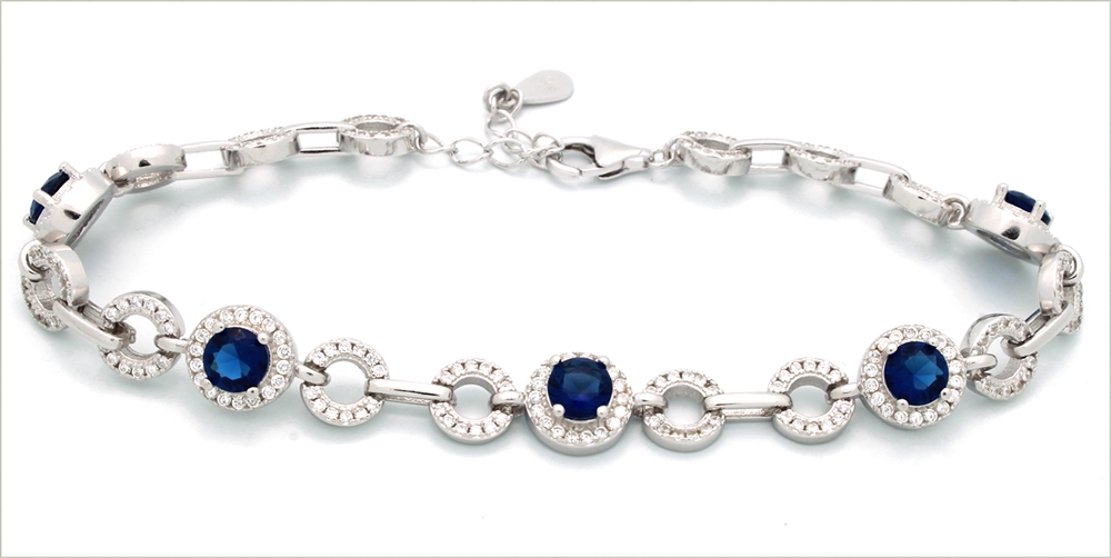 CZBR029 - Sterling Silver CZ Bracelet