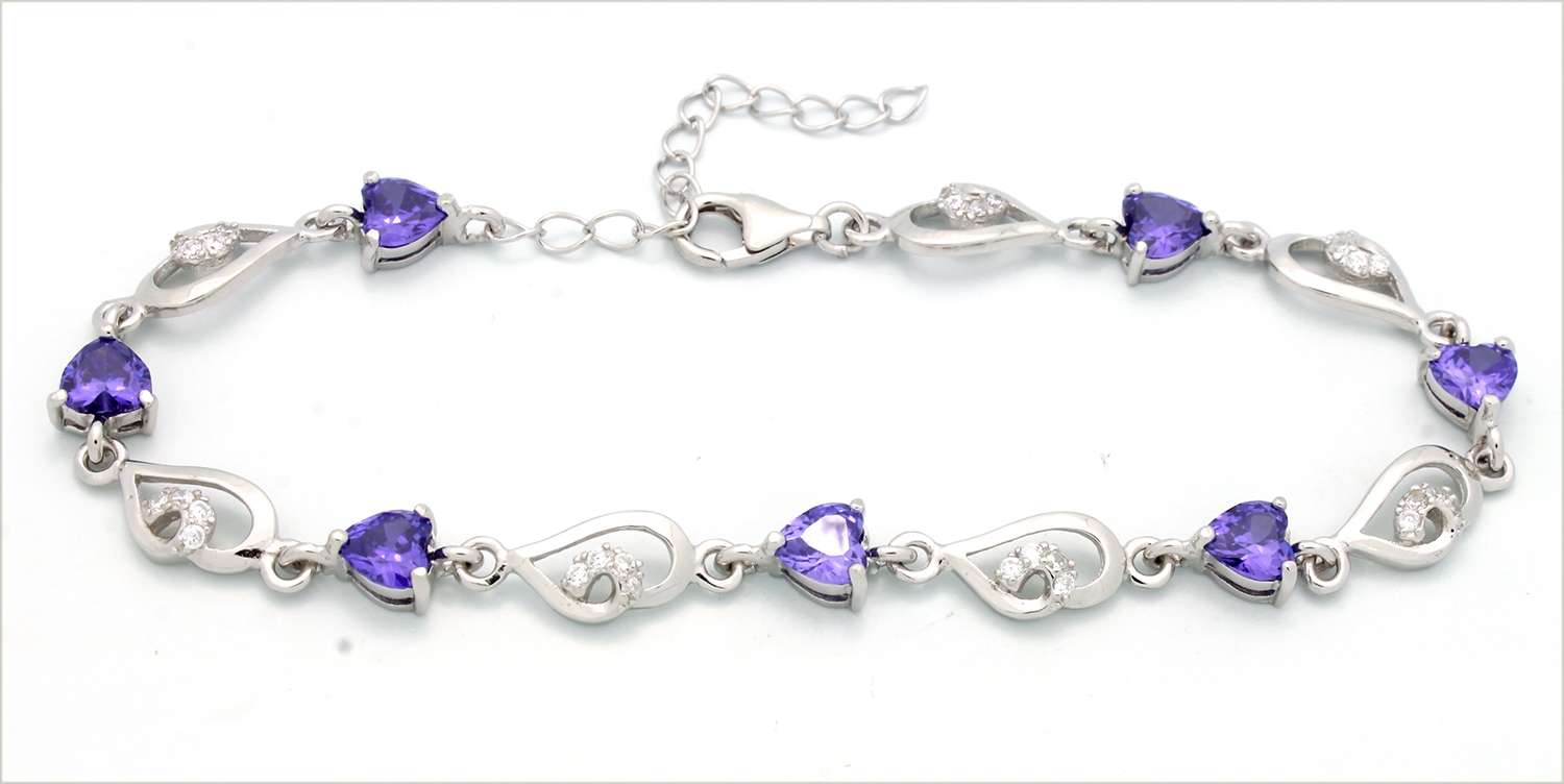 CZBR030 - Sterling Silver CZ Bracelet