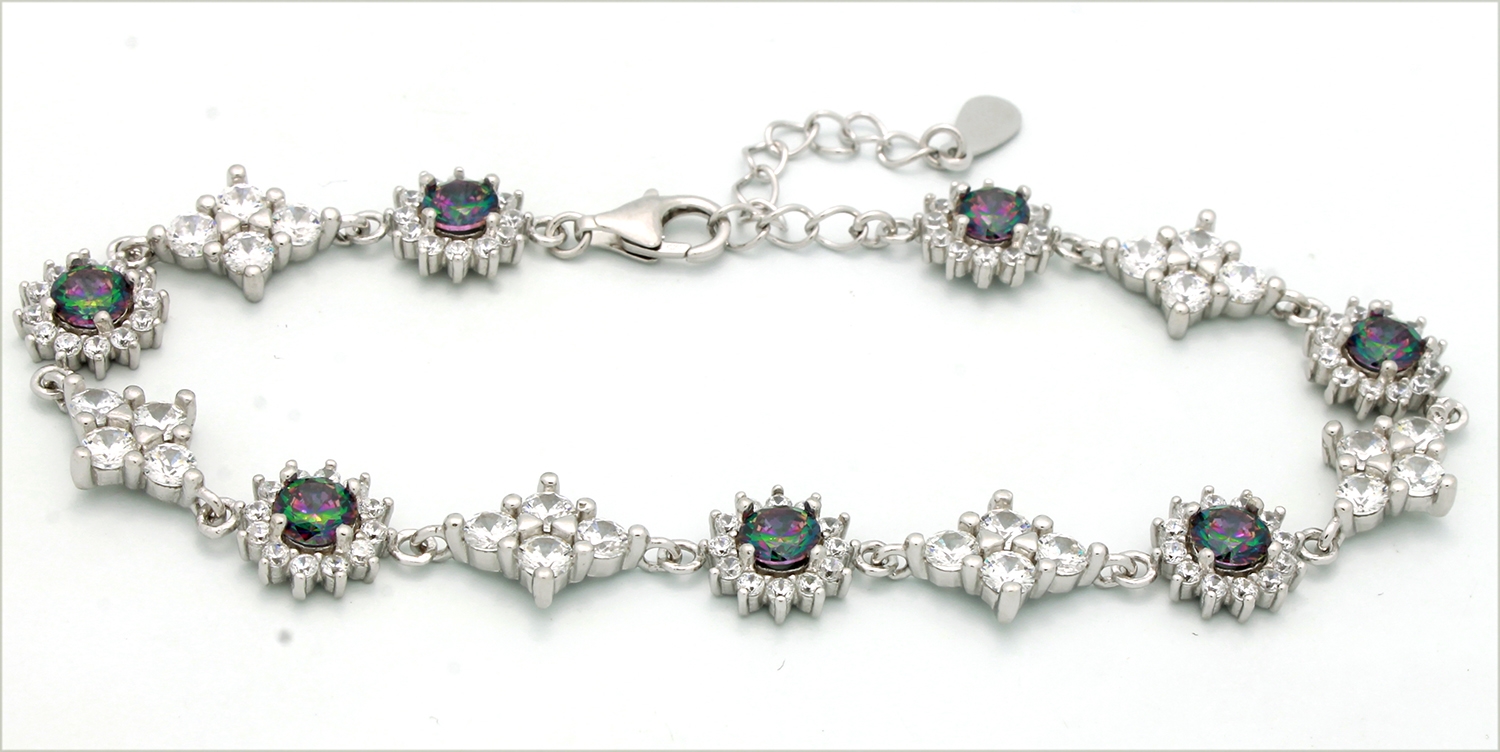 CZBR036 - Sterling Silver CZ Bracelet