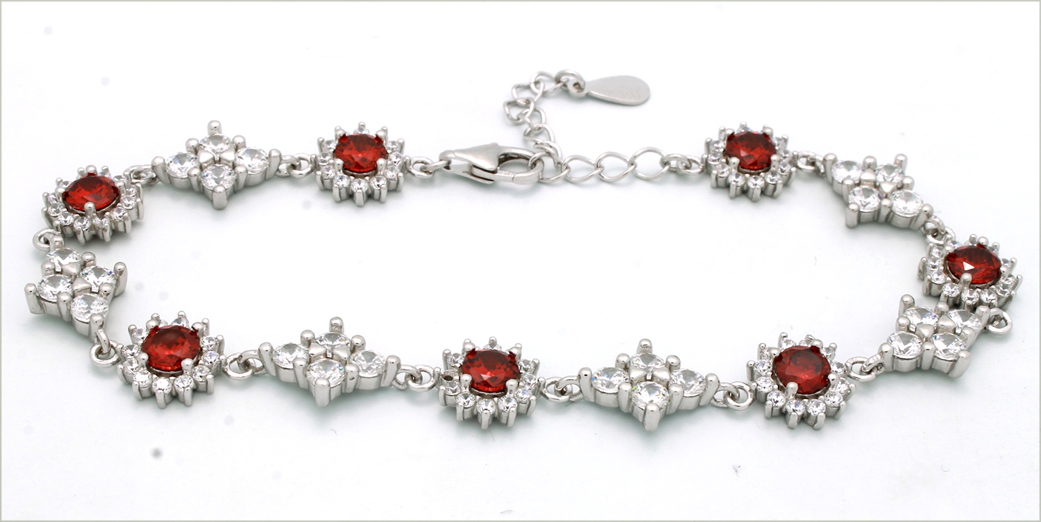 CZBR037 - Sterling Silver CZ Bracelet