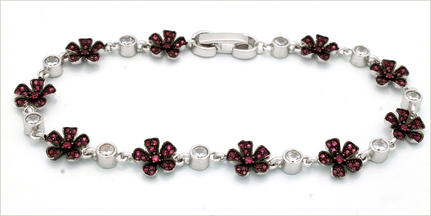 CZBR038 - Sterling Silver CZ Bracelet