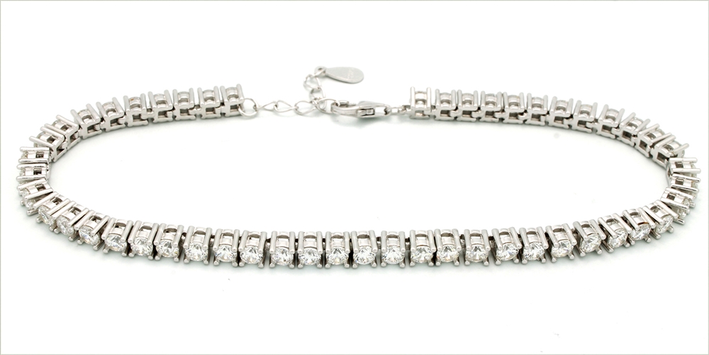 CZBR040 - Sterling Silver CZ Bracelet