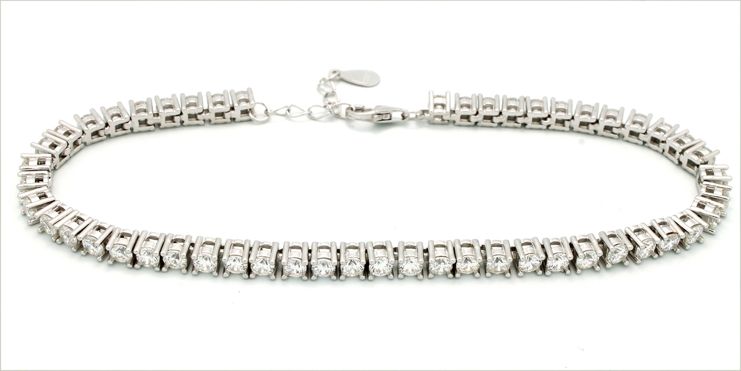 CZBR040 - Sterling Silver CZ Bracelet