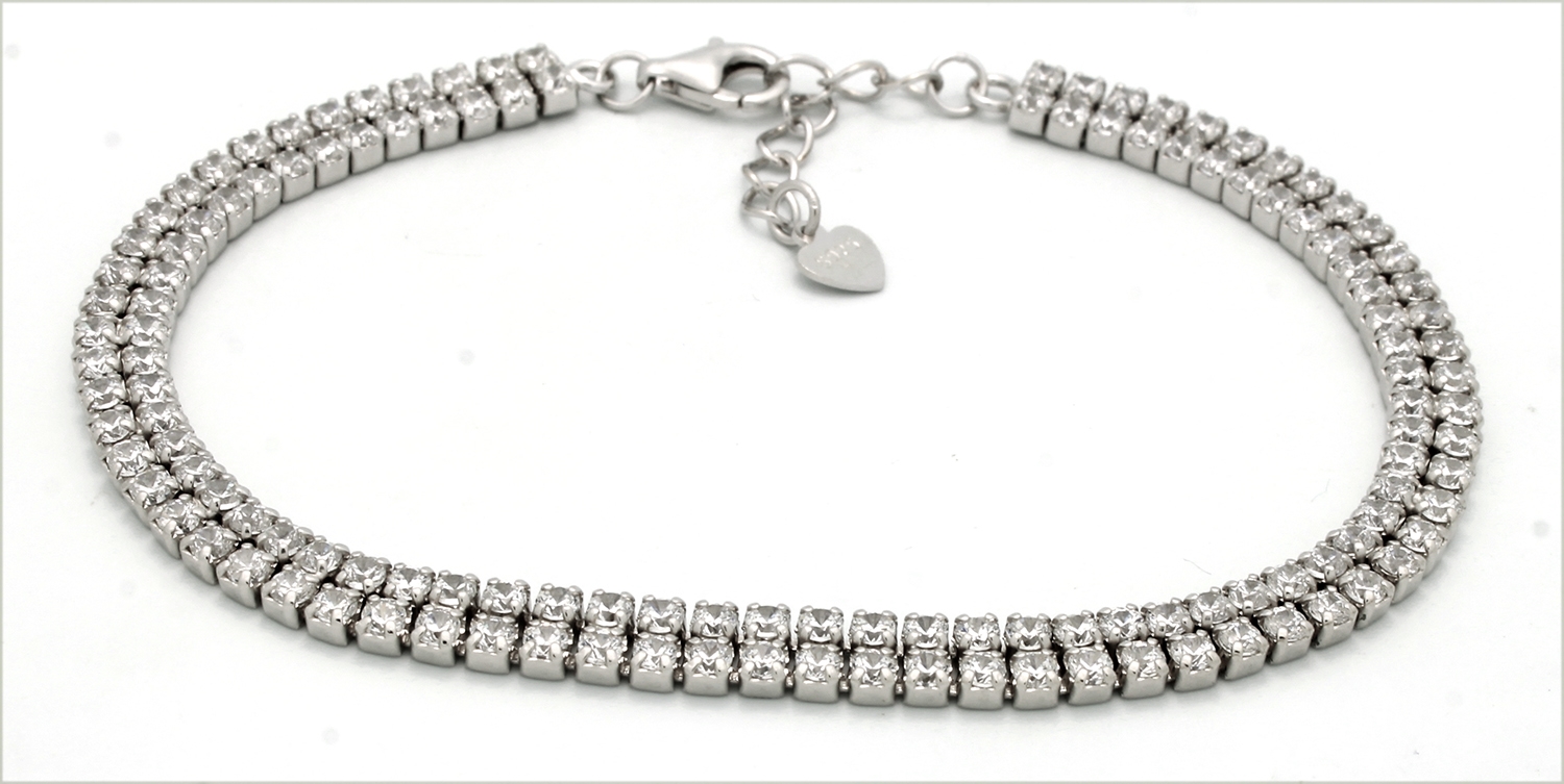 CZBR043 - Sterling Silver CZ Bracelet