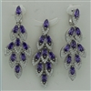 CZSS1012-AM Sterling Silver Marquis Purple Amethyst CZ Sets