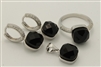 CZSS1013-BK Sterling Silver Faceted CZ Sets