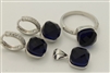 CZSS1013-SA Sterling Silver Faceted CZ Sets