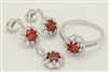 CZSS1017-GA Sterling Silver Round CZ Sets