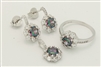 CZSS1017-MY Sterling Silver Round CZ Sets