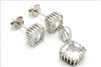 CZSS1022-CR Sterling Silver Squared CZ Sets