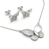 CZSS1038 Sterling Silver Butterfly CZ Sets