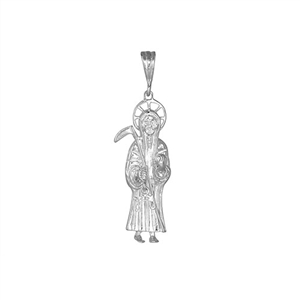 DCP1005 Silver Regular DC Santa Muerte Pendant 35mm