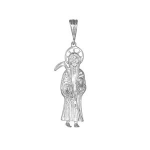 DCP1006 Silver Regular DC Santa Muerte Pendant 45mm