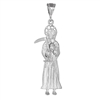 DCP1008 Silver Regular DC Santa Muerte Pendant 73mm