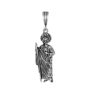 DCP1015 Silver Oxidize San Judas Pendant 35mm