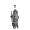 DCP1017 Silver Oxidize San Judas Pendant 60mm