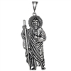 DCP1018 Silver Oxidize San Judas Pendant 75mm