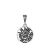 DCP1020 Silver Oxidize Pentagram Pendant 22mm