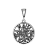 DCP1021 Silver Oxidize Pentagram Pendant 27mm