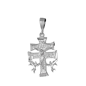 DCP1025 Silver DC Caravaca Cross Pendant 35mm