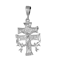 DCP1026 Silver DC Caravaca Cross Pendant 38mm