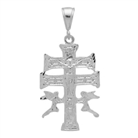 DCP1027 Silver DC Caravaca Cross Pendant 42mm