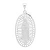 DCP1038 Silver Guadalupe Sun Pendant 75mm