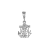 DCP1065 Silver DC Anchor w Jesus Pendant 20mm