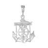 DCP1068 Silver DC Anchor w Jesus Pendant 30mm