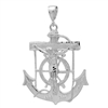 DCP1070 Silver DC Anchor w Jesus Pendant 54mm