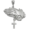 DCP1089 Silver DC Praying Hand Pendant 45mm