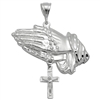 DCP1090 Silver DC Praying Hand Pendant 60mm