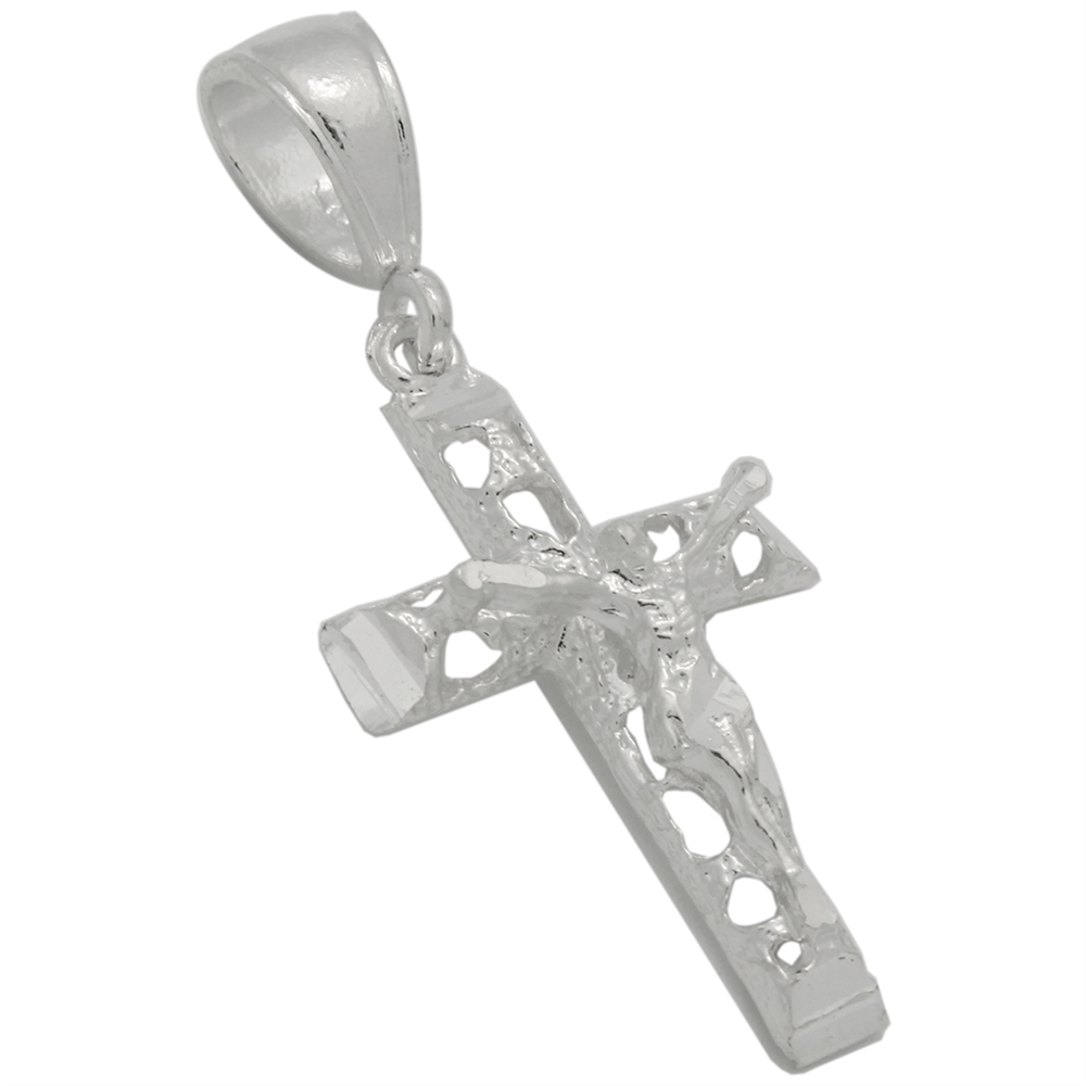 DCP1099 Silver DC Cross Pendant 33mmx21mm