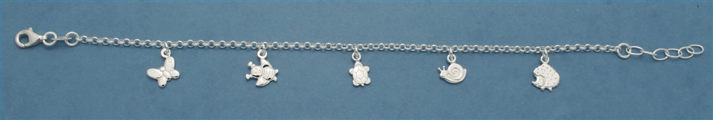 DJ77337B/6 Silver Charm Bracelet