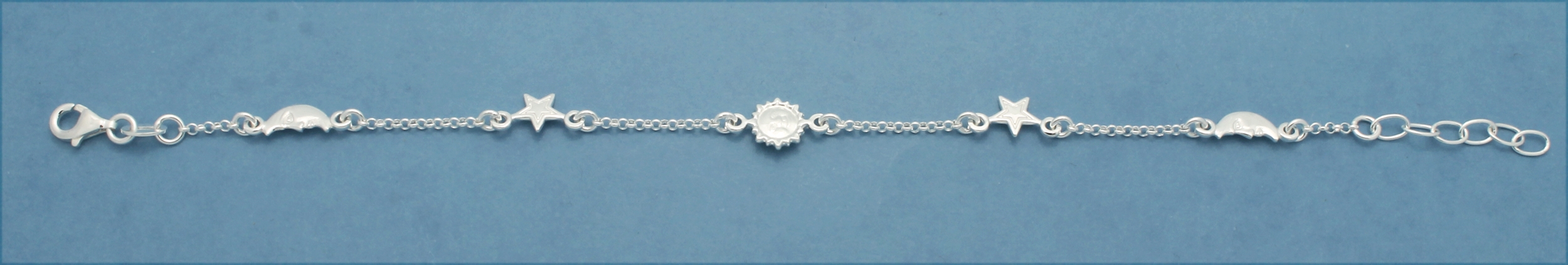 DJ88448B/3 Silver Charm Bracelet