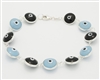 EEB16- Sterling Silver Evil Eye Bracelet