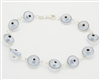 EEB21- Sterling Silver Evil Eye Bracelet