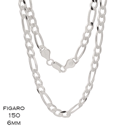Figaro 150 6.0mm Gauge Chain Necklace